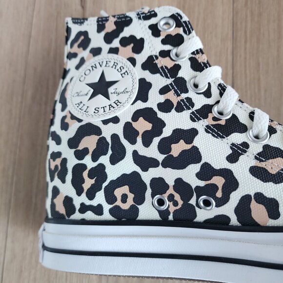 ❤️Converse Chuck Taylor Wedge Platform Leopard Sz 11 Women's Shoes Black A14938C - Picture 7 of 10